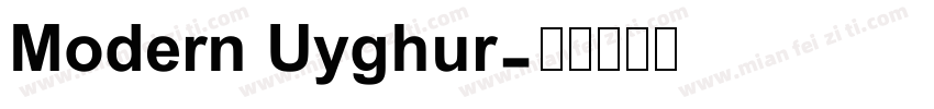 Modern Uyghur字体转换